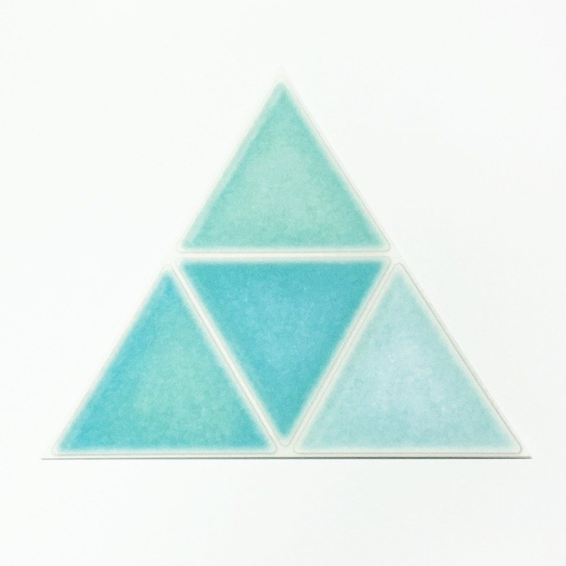 Japan KAMOI mt CASA sheet Triangle and paper stickers [tiles (MT03WST002)] - ตกแต่งผนัง - กระดาษ สีเขียว