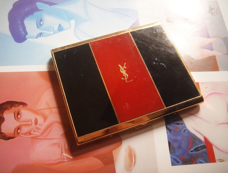 【OLD-TIME】Early second-hand YSL metal cigarette case - กล่องเก็บของ - วัสดุอื่นๆ 