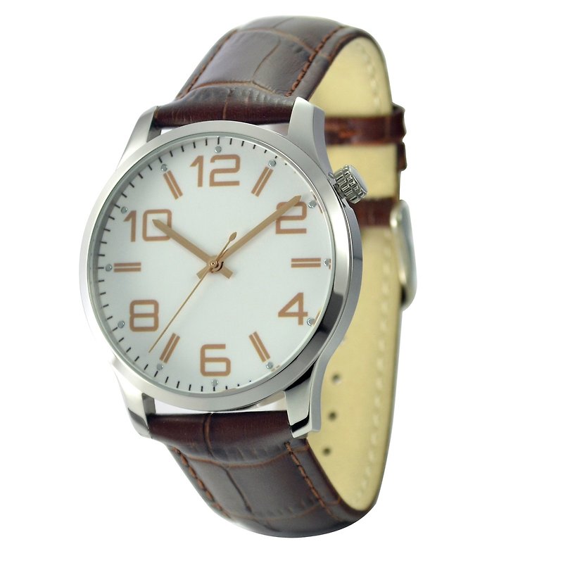 Minimalist Big Index Watch - Big Size - Free shipping worldwide - Women's Watches - Other Metals Khaki