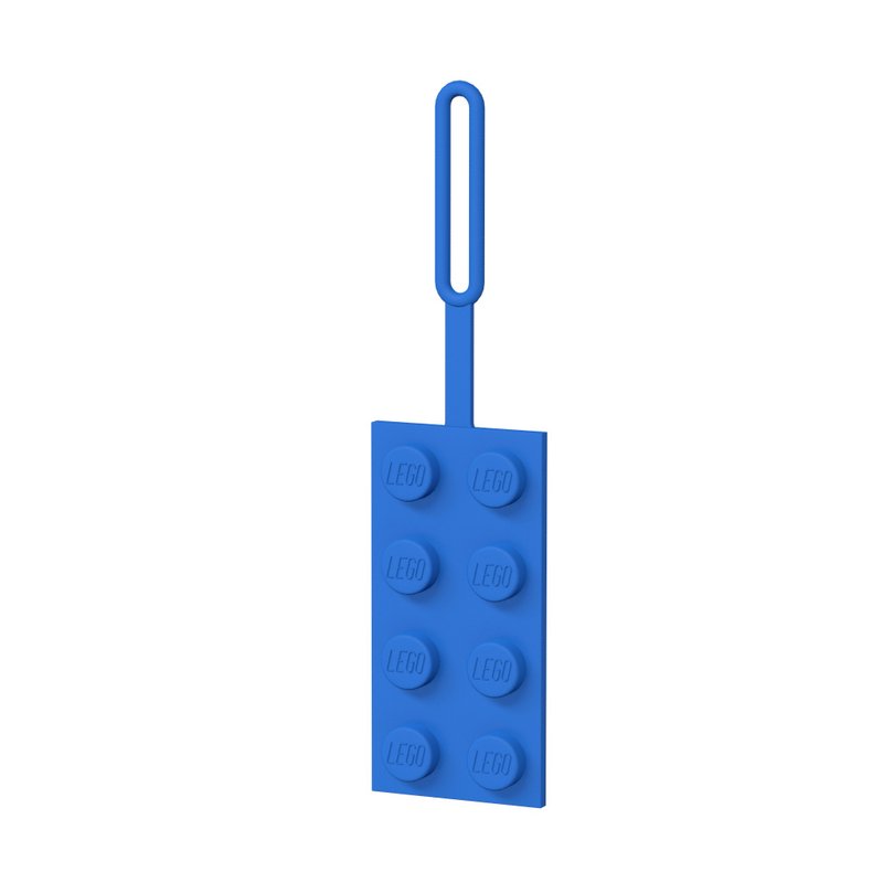 LEGO brick-shaped hangtag-blue - ป้ายสัมภาระ - วัสดุอื่นๆ 