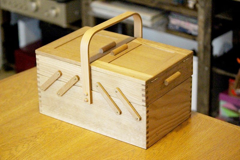 【Kurashiki Artisan】Tailor's Box: 17079-02 - กล่องเก็บของ - ไม้ 