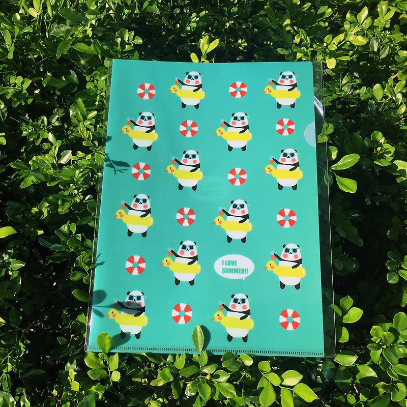 I Love Summer A4 folder - แฟ้ม - พลาสติก สีน้ำเงิน