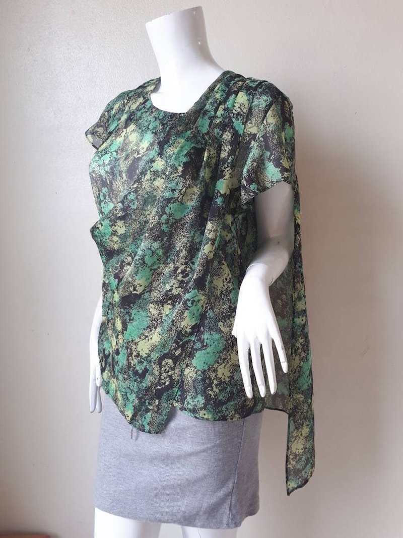 Vintage Vivienne Tam Chiffon Top Size 1 - เสื้อผู้หญิง - เส้นใยสังเคราะห์ 