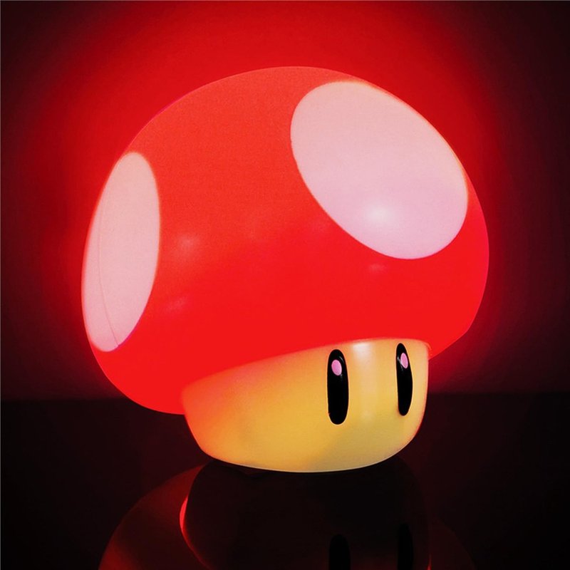 【Paladone UK】Nintendo Super Mario upgraded sound effect mushroom shaped lamp night light - โคมไฟ - พลาสติก 