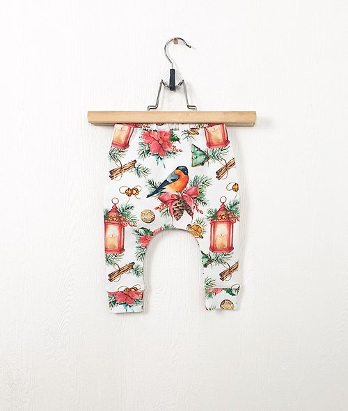 8 a.m.Apparel Vintage Merry Christmas baby pants, Holiday baby pants, Xmas baby gift,red pants