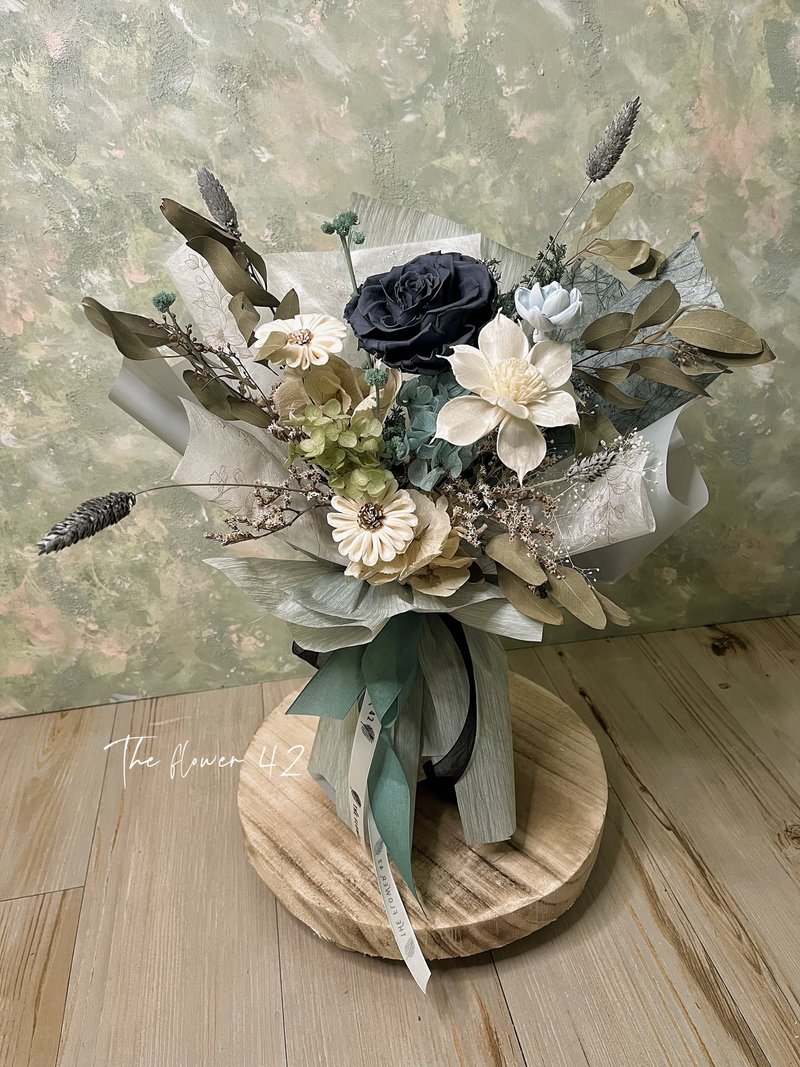 /The flower 42 eternal bouquet fresh Teal version - Dried Flowers & Bouquets - Plants & Flowers 