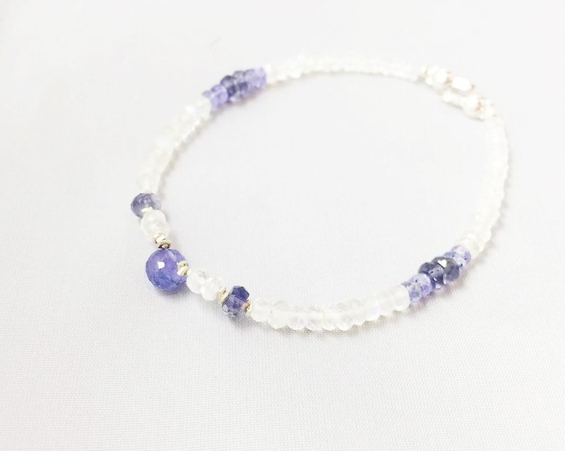 MH sterling silver custom natural stone series _ Miss daylight - Bracelets - Gemstone Purple