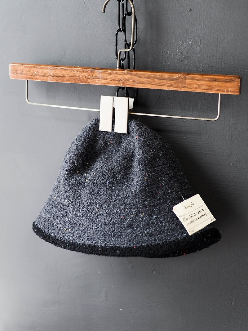 徳岛星空碎 points winter rolling wool antique woven lady hat picture hat / cloche - Hats & Caps - Polyester Gray