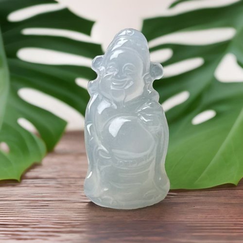 瓔珞翡翠 冰種翡翠財神爺 | 天然緬甸玉A貨翡翠 | 送禮