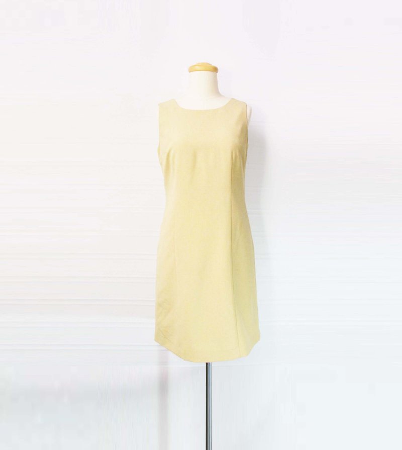 Wahr_ beige vest dress - One Piece Dresses - Other Materials 