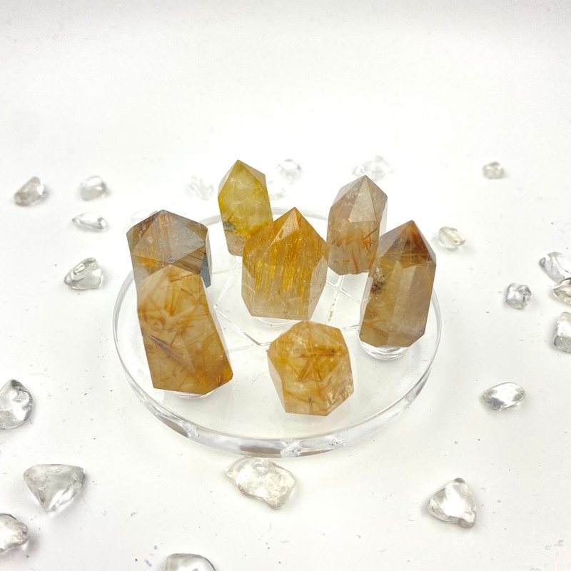 金髮晶柱七星陣 | 水晶 | 水晶柱 | 水晶七星陣 | 水晶擺件 - 其他 - 水晶 金色