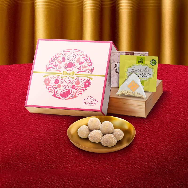 【新年禮盒4件8折】招財進寶曲奇禮盒C - 手工餅乾 - 其他材質 綠色