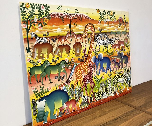 T996動物草原/アフリカティンガティンガ原画 - ショップ Afanga