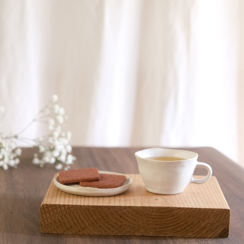 手捏陶器/杯子 - 咖啡杯/馬克杯 - 陶 白色