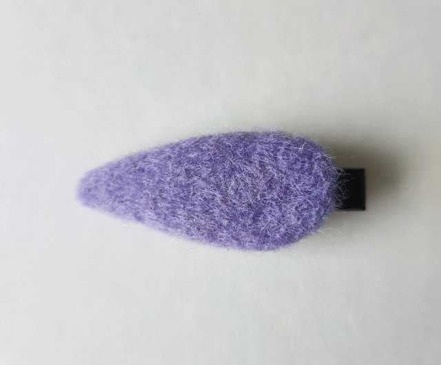 手作り羊毛フェルト】単色マットベルベット手作りヘアクリップ