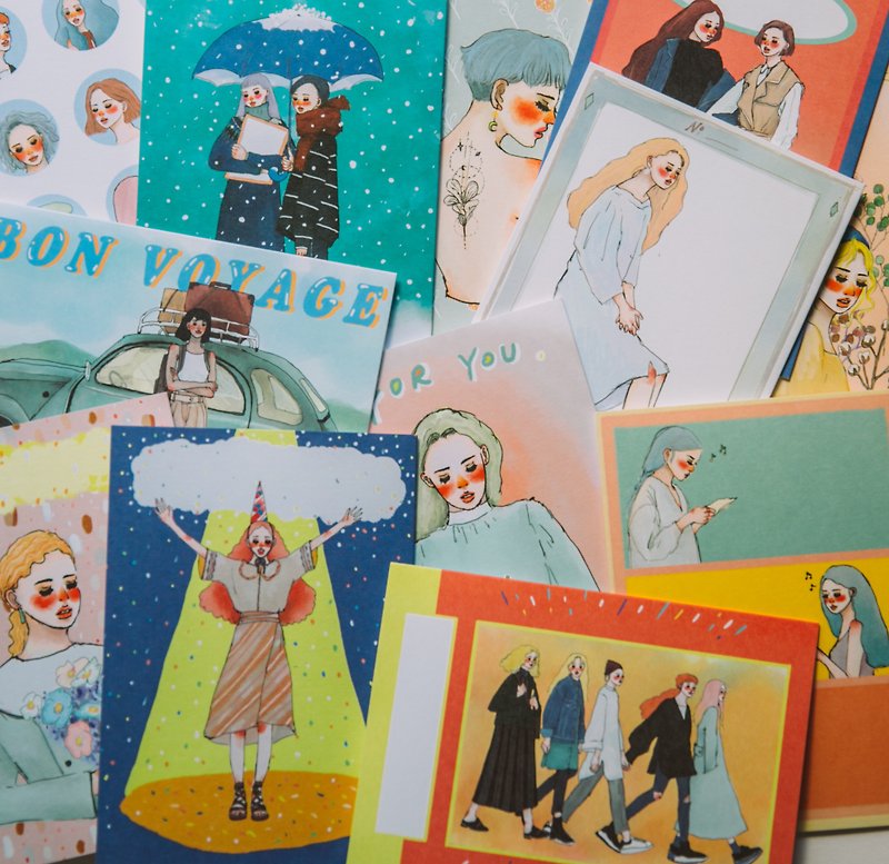 Dearest : 愛する人へ ポストカード・封筒 全12種入り - カード・はがき - 紙 多色