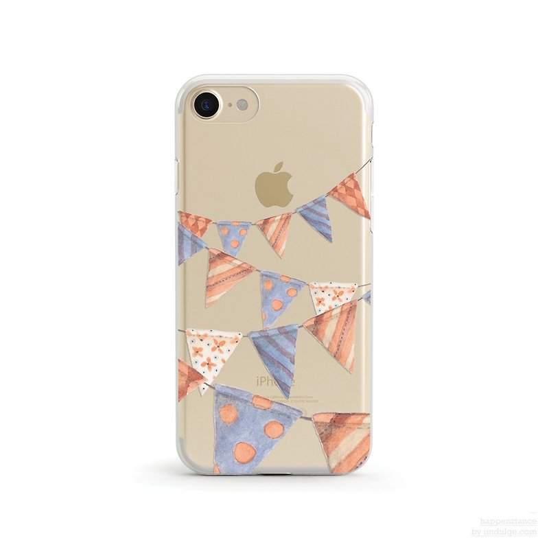 Pastel Bunting- iphone X,iphone 8, iPhone 7, iPhone 6 , iPhone SE, Samsung - 手機殼/手機套 - 塑膠 粉紅色