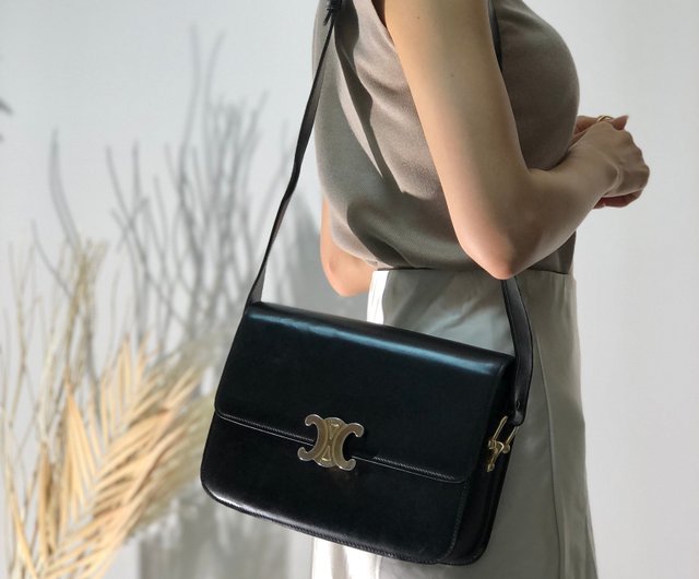 日本直送 名牌中古包 】CELINE セリーヌ トリオンフ レザー ショルダー 