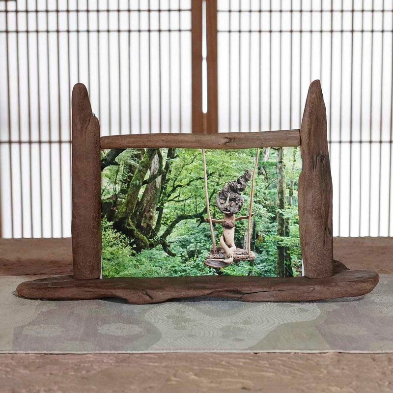 漂流木相框 照片框 相框 木製相框 漂流木藝術 木質擺飾 自然藝術 117 - 相框/畫框 - 木頭 咖啡色