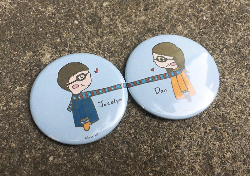 Homimi magnets for 2 people - Badges & Pins - Plastic Transparent