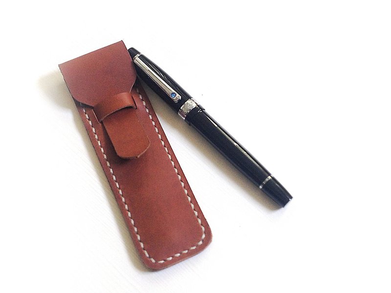 POPO│ unstamped │ │ leather pen - กล่องใส่ปากกา - หนังแท้ สีกากี