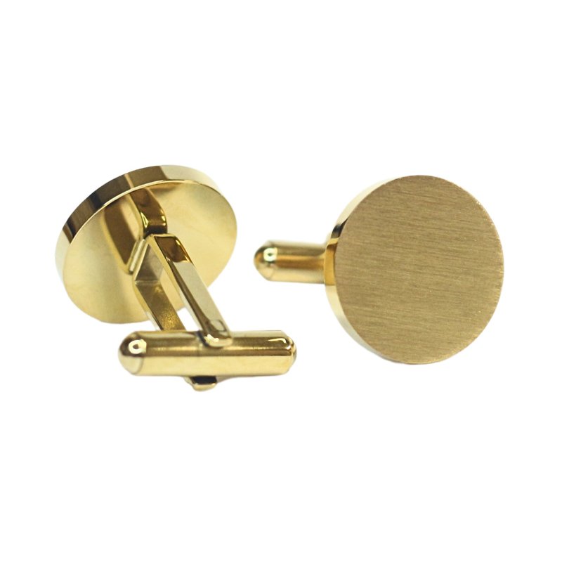 chapeaunoir round gold cufflinks - Cuff Links - Other Metals Gold