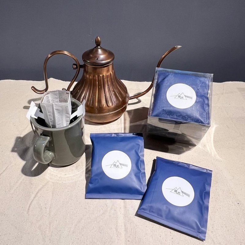 【鹽旭】特選濾掛式咖啡 / 蘇門答臘 曼特寧 / 六入(盒裝) - 咖啡/咖啡豆 - 其他材質 藍色