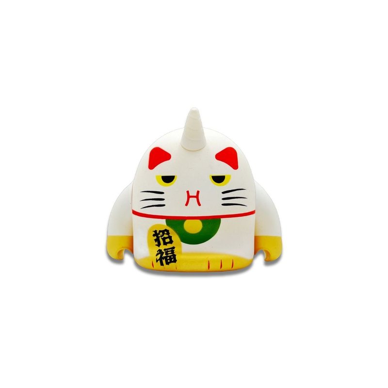 【原創公仔】招福獨角恐龍 - 公仔/玩偶 - 塑膠 白色