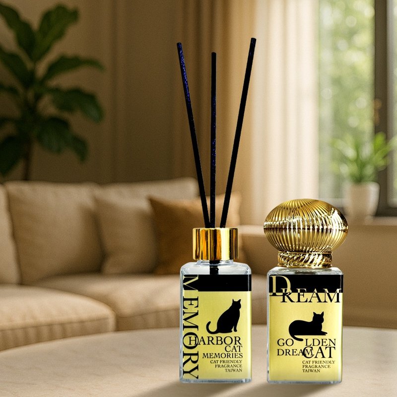 Island Tales x Blessing Meanings: Story Fragrance Gift Box - Alcohol-Free x Cat-Friendly Home Diffuser Spray - Fragrances - Essential Oils Gold