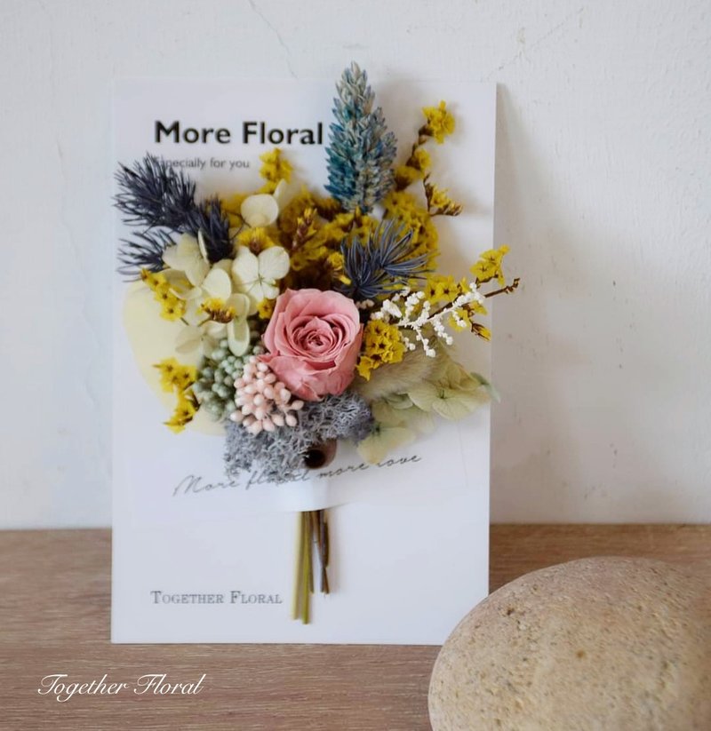 Immortal rose exquisite art flower card - Dried Flowers & Bouquets - Plants & Flowers 