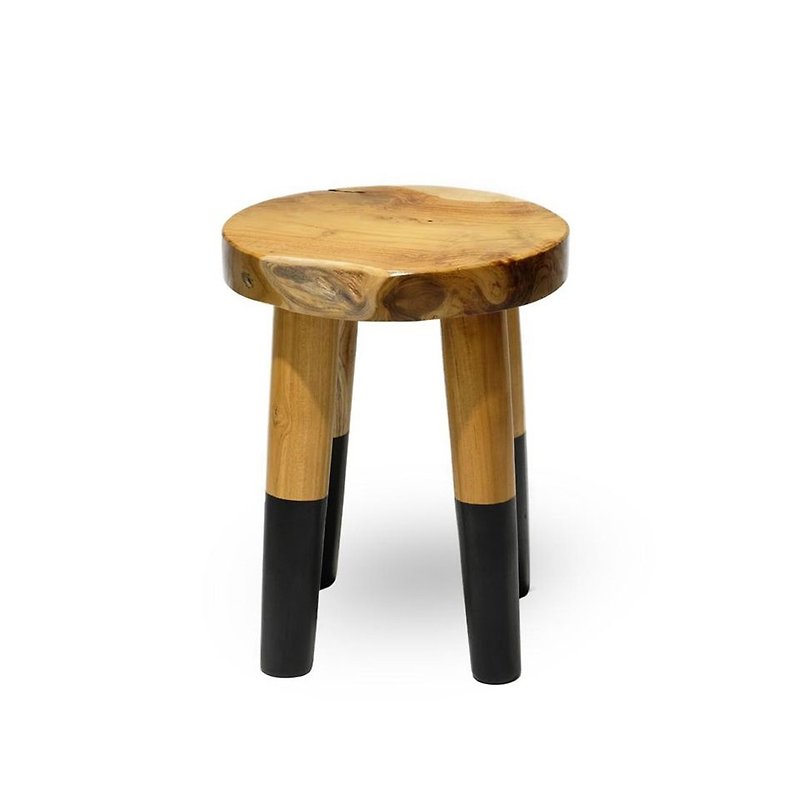 リサイクルチークの木のスツール - 椅子・ソファー - 木製 