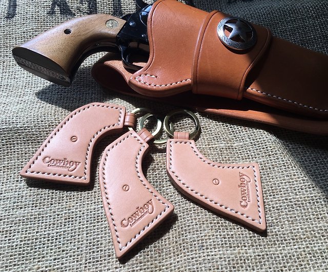 Ruger ' Made In The USA' Guns Firearms  Real Leather Key rings 