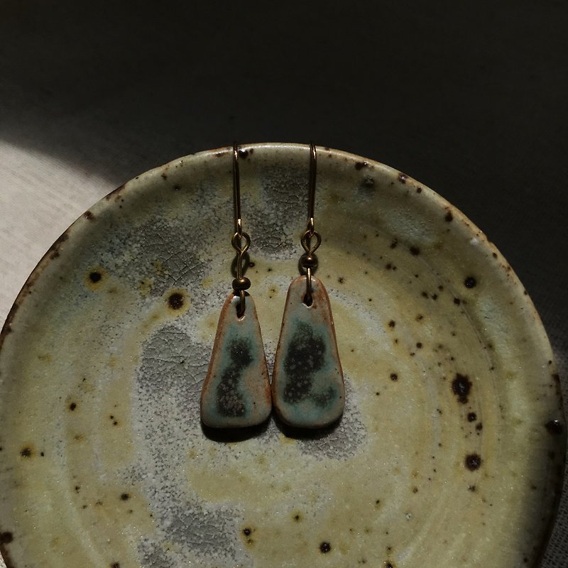 pottery earrings - Earrings & Clip-ons - Pottery Khaki