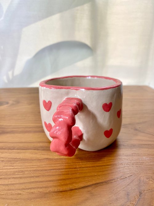 Cute cloud-shaped handmade ceramic mug. - Shop cher's pottery Cups - Pinkoi