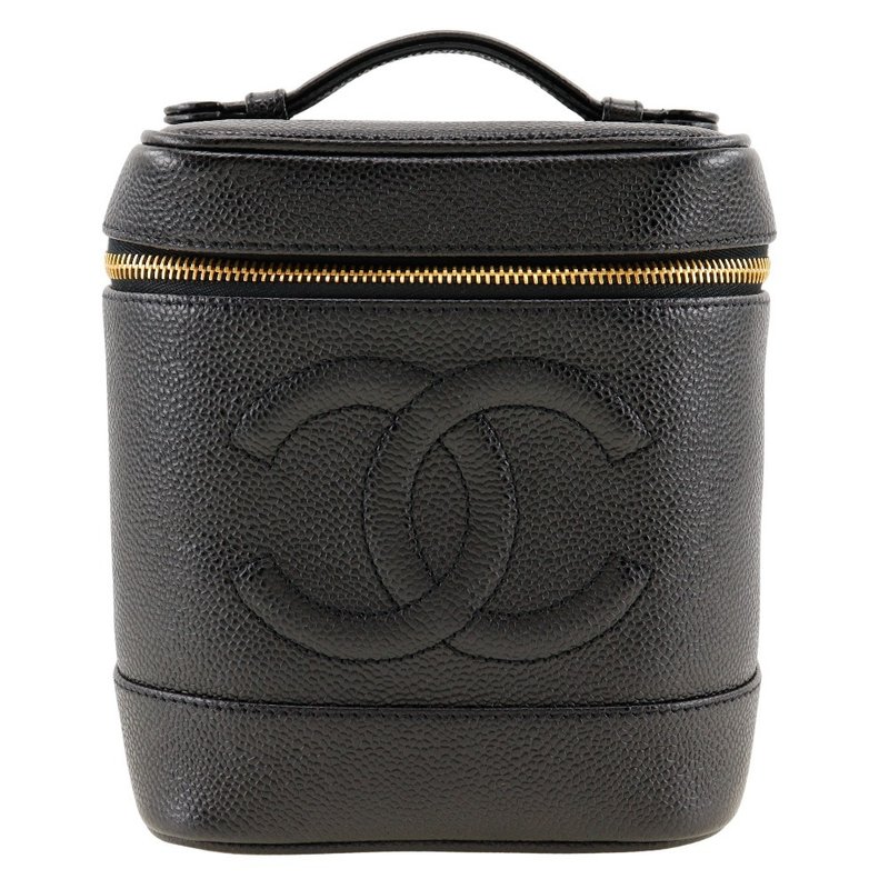 【日本直送】シャネル CHANEL バニティ ハンドバッグ A01998 キャビアスキン 黒 レディース【中古】 - 手提包/手提袋 - 真皮 黑色