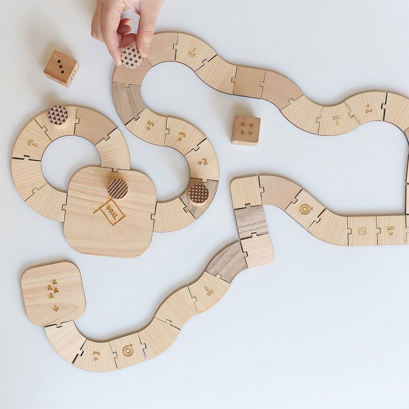 【sukima】Japanese solid wood senro board game wooden toy (with bag) - ของเล่นเด็ก - ไม้ สีกากี