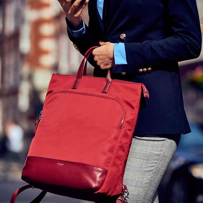 [Clearance Surprise] Harewood 15-inch Backpack, Laptop Bag, School Bag (Cherry Red) - กระเป๋าเป้สะพายหลัง - ไนลอน สีแดง