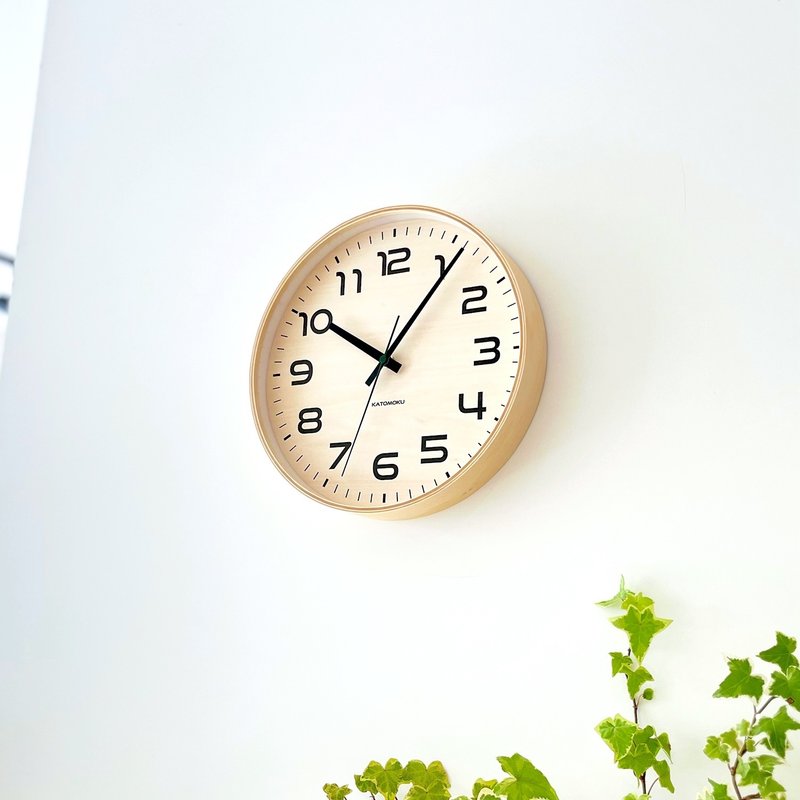 KATOMOKU plywood clock 23 natural (km-145NA) wall clock  made in japan - นาฬิกา - ไม้ 