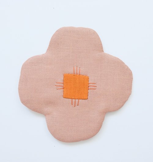 cottoniko Flower lover shaped coaster / Baby Bloom Coaster - Peach color