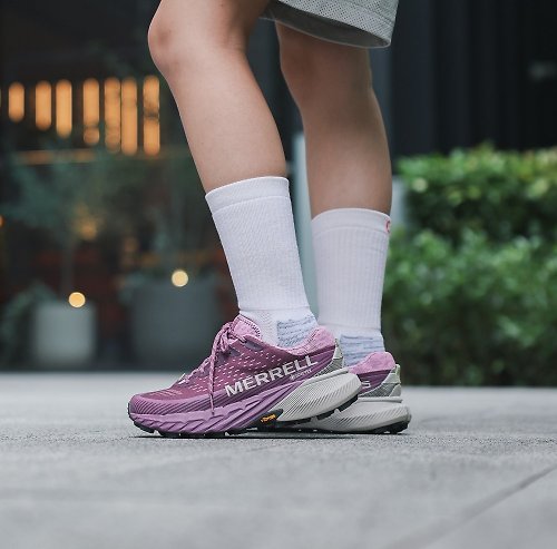 米蘭皮鞋Milano MERRELL AGILITY PEAK 5 GTX防水戶外輕量慢跑越野鞋 女鞋-丁香紫