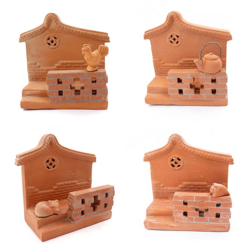 Ancient house wall brick carving business card holder/business card holder (four types in total) - ที่ตั้งบัตร - วัสดุอื่นๆ 