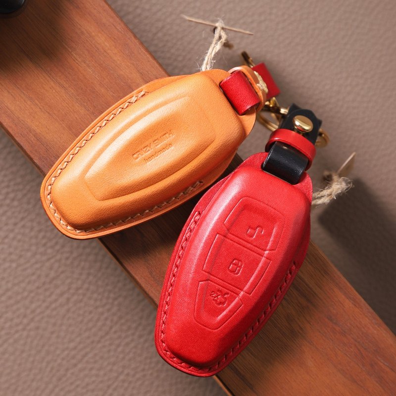 【瘋匠】全手工客製 For Ford福特車鑰匙皮套 銳界/蒙迪歐/福克斯 - 鑰匙圈/鑰匙包 - 真皮 