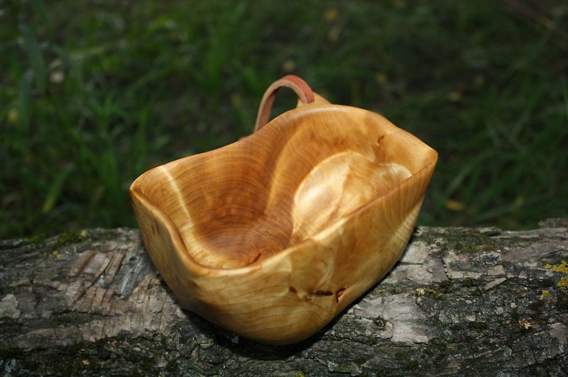 Kuksa 400 ml Mug Birch burl Authentic mug Wooden cup Woodcarving Bushcraft Camp - แก้ว - ไม้ สีทอง