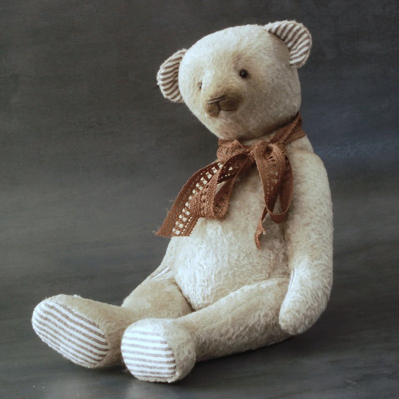 Classic teddy bear, vintage teddy bear, ooak teddy  Alfonso - Stuffed Dolls & Figurines - Other Materials Silver
