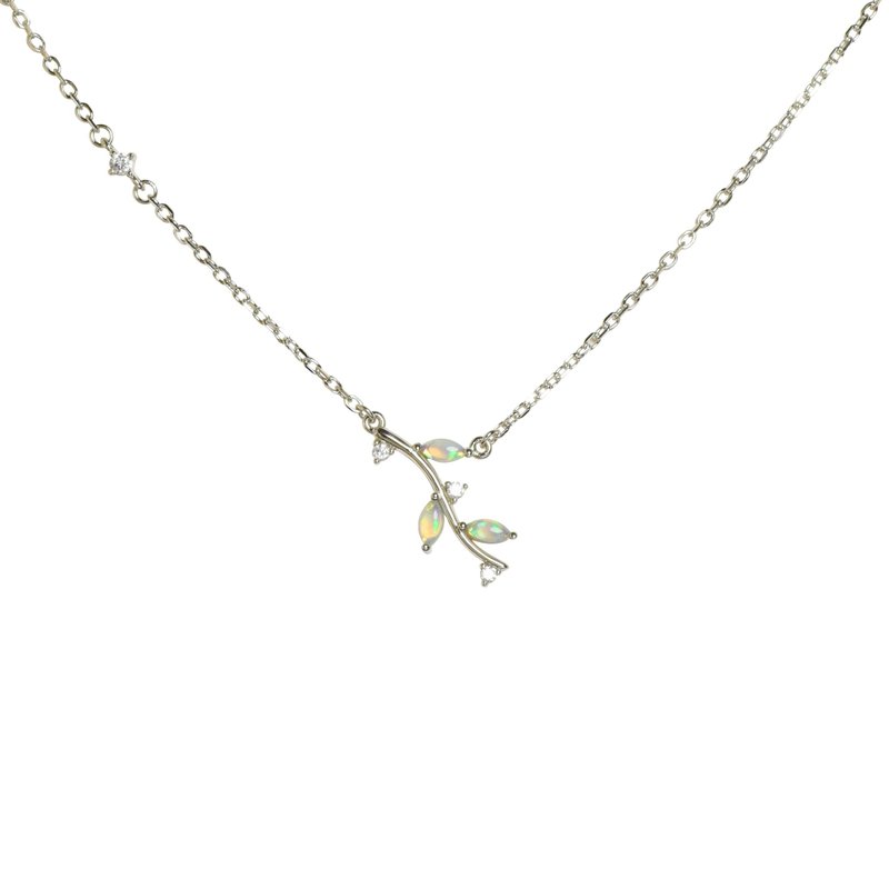 Branch Opal Necklace - Stone- Sterling Silver - Opal - Necklaces - Gemstone 