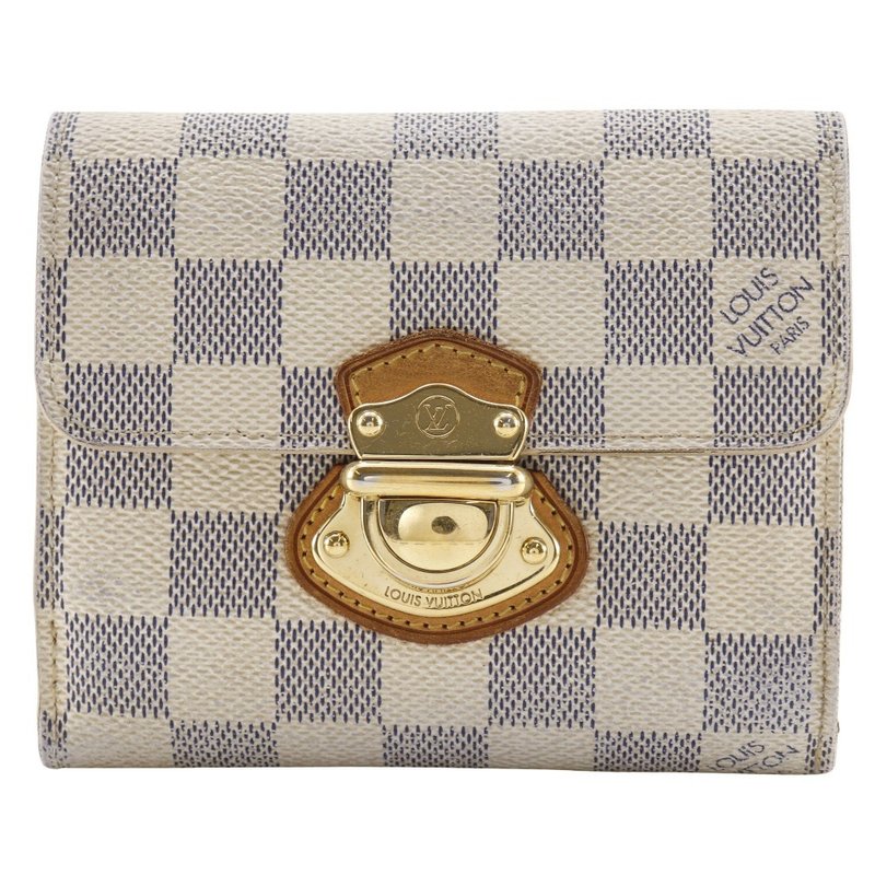 【日本直送】ルイ・ヴィトン LOUIS VUITTON ポルトフォイユ ジョイ 二つ折り財布 N60030 ダミエアズールキャンバス レディース【中古】 - 錢包/皮夾/長短夾 - 人造皮革 白色