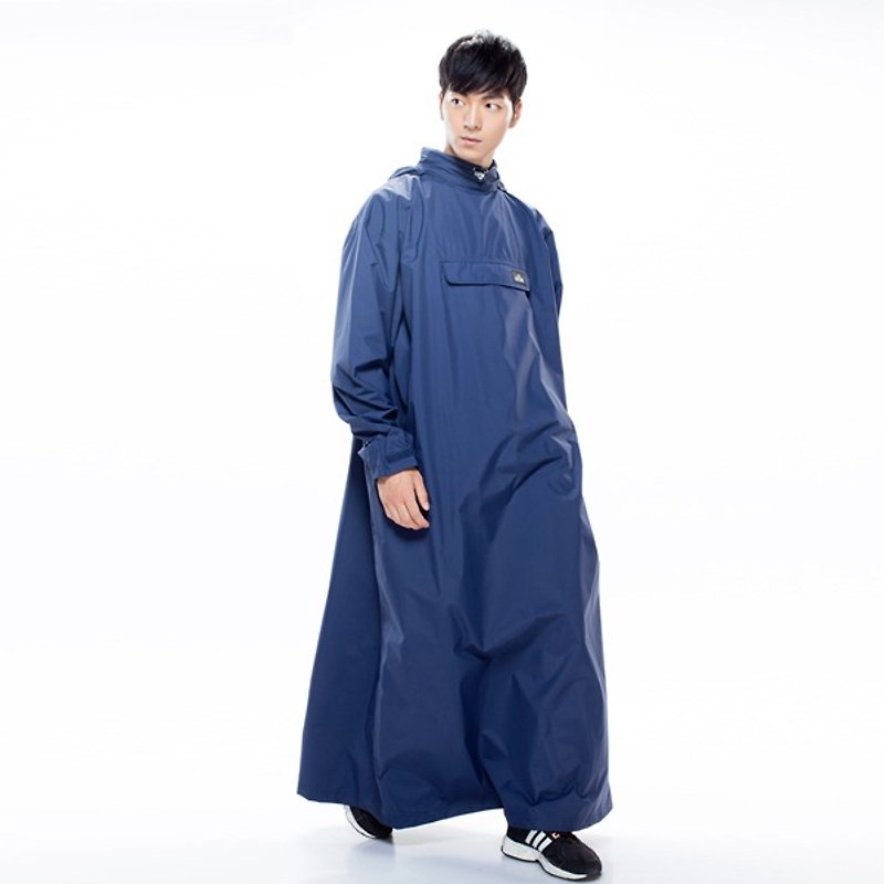 【MORR】 PostPosi anti-wear raincoat 【midnight blue】 raincoat designed for locomot - Umbrellas & Rain Gear - Waterproof Material Blue