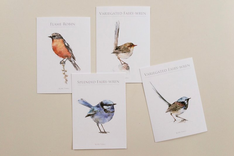Birds postcard group B - การ์ด/โปสการ์ด - กระดาษ 