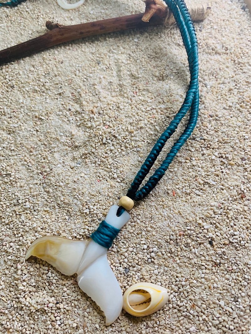 Shell Whale Tail Necklace│Sea y'all Guardian Whale Falling Necklace, a symbol of eternal guardianship - สร้อยคอ - วัสดุอื่นๆ 