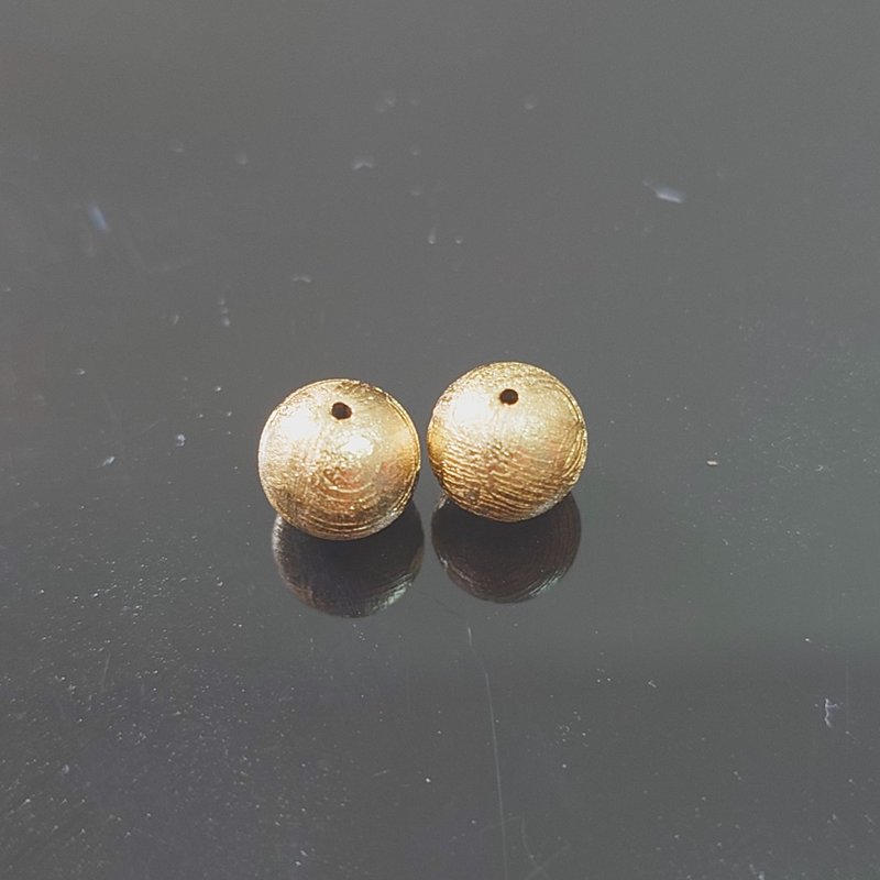 Tiantie single beads (round beads-7mm-gold) - Metalsmithing/Accessories - Other Metals Gold